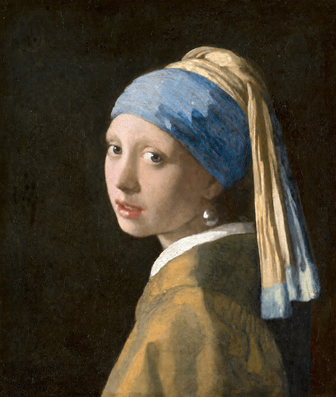A real Flare MCP canvas with Girl with a Pearl Earring before the agent edit.